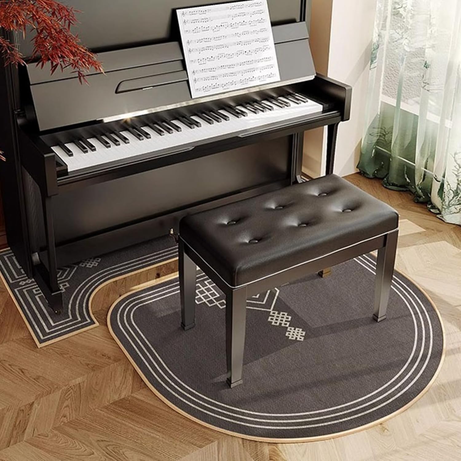 【20%OFFクーポン】ピアノの防音絨毯 電子ピアノ 異型 防音 チェアマット 敷物 専用マット ラグ フロアマット TPR ソフトタイプ 掃除しやすい 薄型 ずれない 防キズ 防カビ 洗濯可能 中華風 ドラム 異形110*