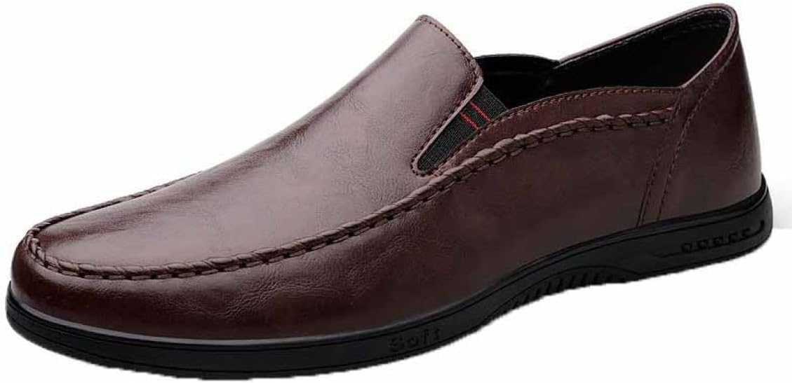 【20%OFFクーポン】ドライビングシューズ メンズ スムース 小さいサイズ 黒 ブラック ブラウン 無地 軽量 通気 運転しやすい スリッポン おしゃれ 靴 革靴 シンプル デッキシューズ 紳士靴 防滑 ビジネスシューズ｜Yokos