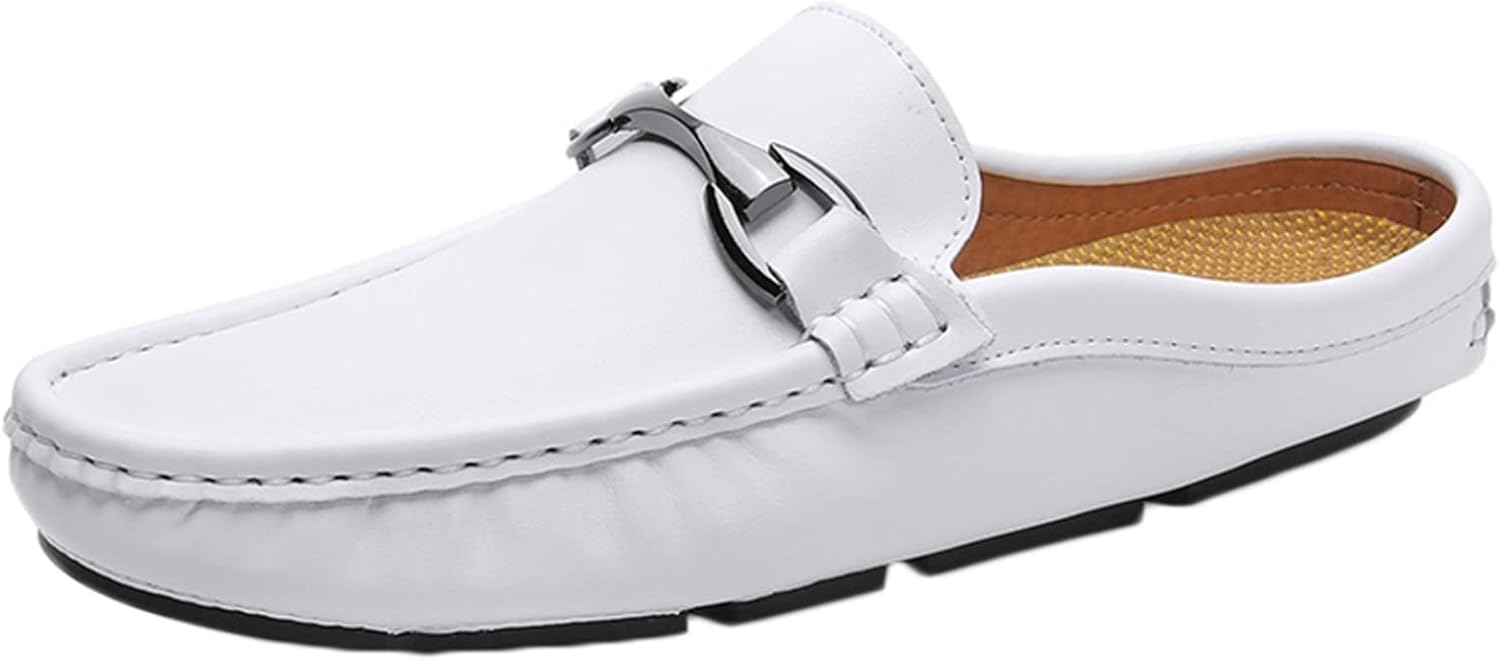【20%OFFクーポン】かかとなし 本革 ビジネススリッパ モカシン メンズ 男靴 ドライビングシューズ レザー 革靴 スリッポン ローファー 紳士靴 春夏秋冬 シンプル 防水 学生 通勤 快適 就職 冠婚葬祭 運転 ホワイ｜Yokos
