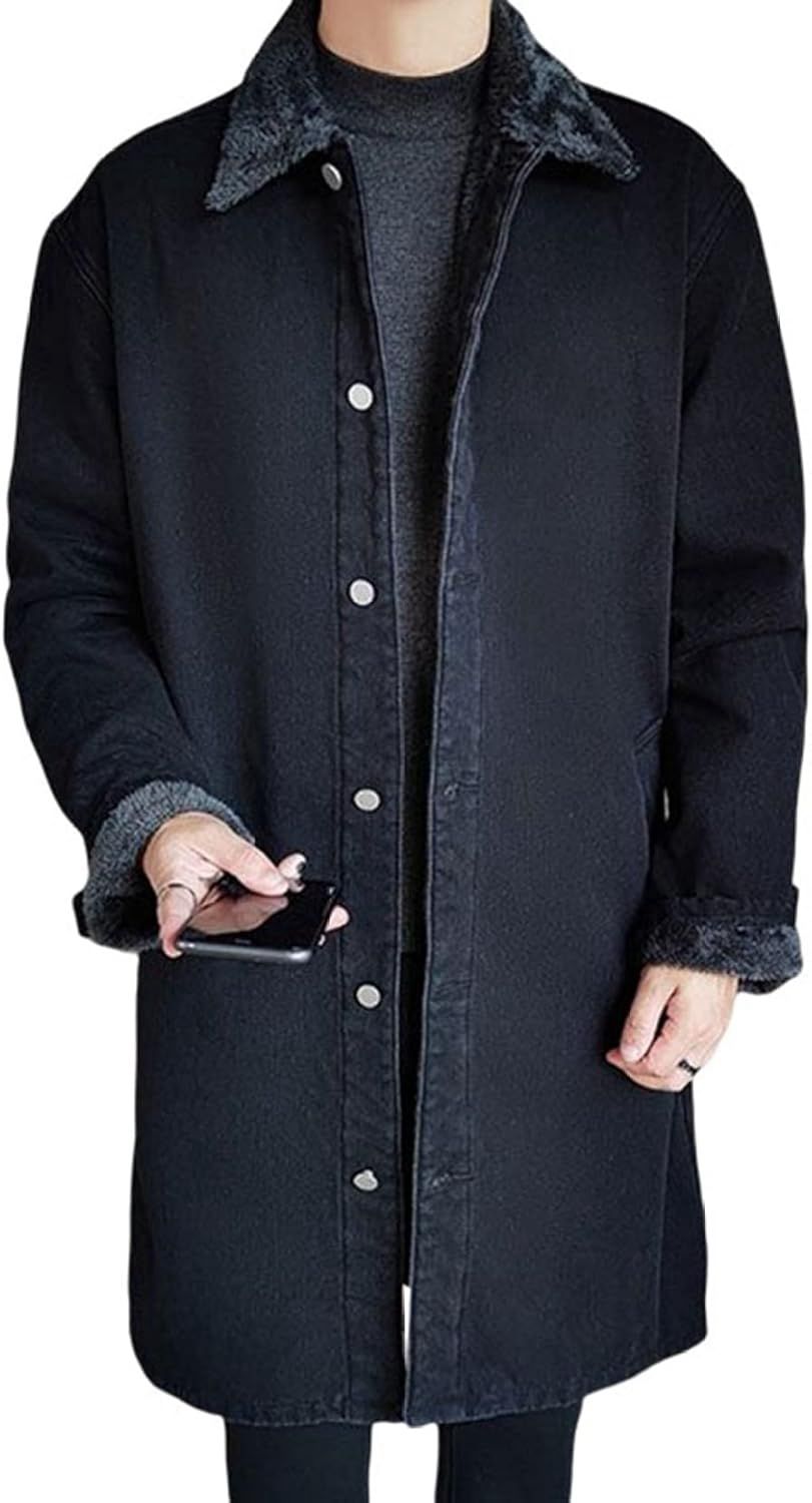 【20%OFFクーポン】デニム トレンチコート ロングコート メンズ 春秋冬 厚手 防寒 防風 カジュアル オフィス 通学 旅行 ステンカラーコート 大きいサイズ ゆったり かっこいい 着回し おしゃれ スプリングコート|Yokos