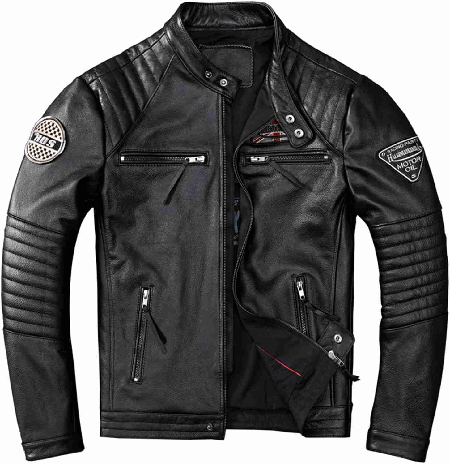 【20%OFFクーポン】革ジャン 本革 ライダースジャケット メンズ アウター 黒 S-6XL コート ブルゾン 革ジャケット ファスナー カジュアル バイクジャケット トレンド ファッション かっこいい トップス 快適 大|Yokos