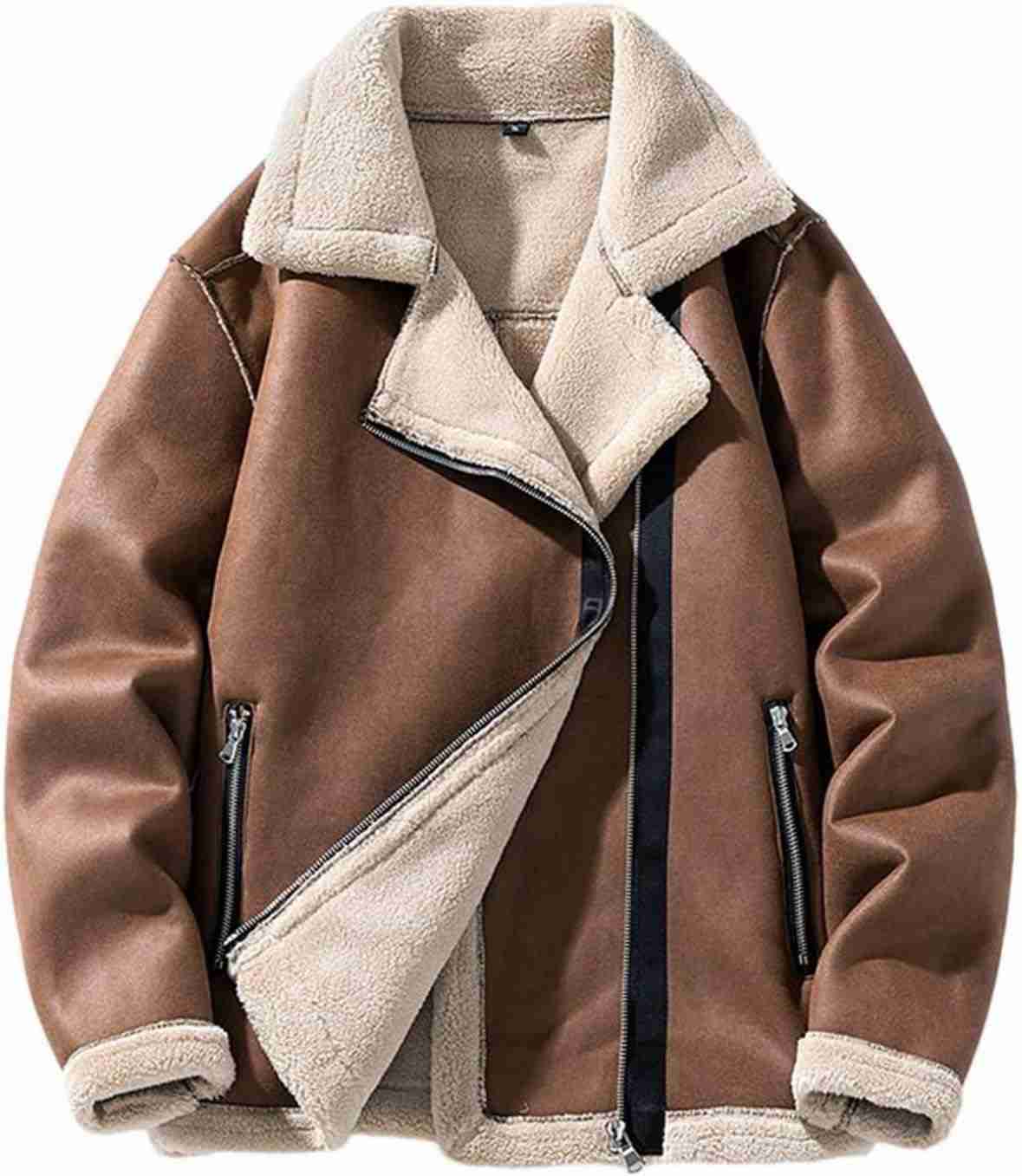 【20%OFFクーポン】フェイクレザージャケット B-3 フェイクムートンジャケット メンズ スエード 裏ボア バイクジャケット 革ジャン オートバイジャケット 厚手 大きいサイズ ヴィンテージ ストリートモード 保温 パン