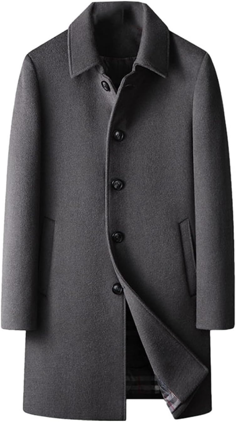 【20%OFFクーポン】チェスターコート ウール ロングコート メンズ 大きいサイズ 冬 厚手 中綿入れ 暖かさ 防風 防寒 ステンカラーコート トレンチコート お洒落 ビジネス カジュアル オフィス 高齢者 アウター