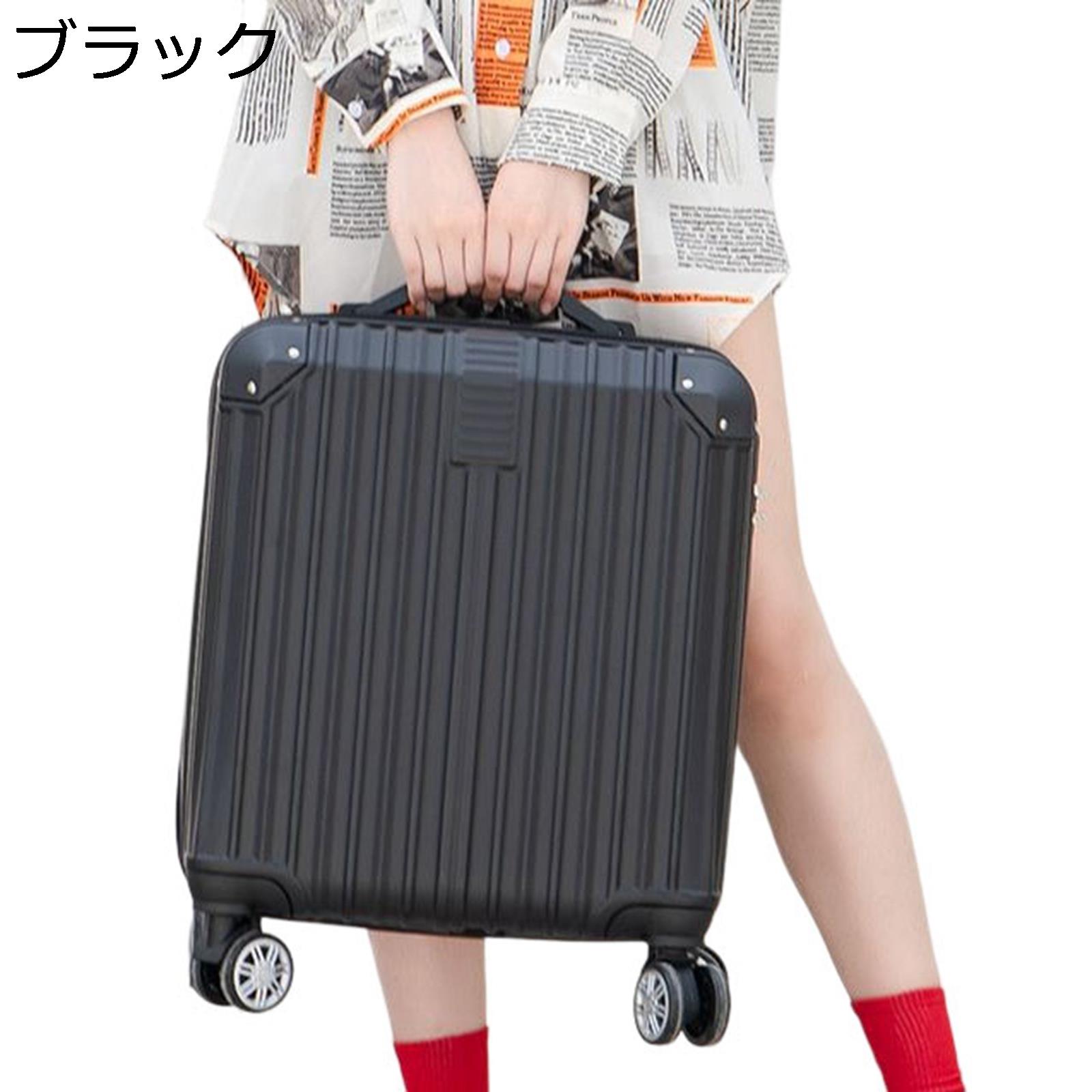 【20%OFFクーポン～】スーツケース 機内持込 静音 軽量 小型 41L 耐衝撃 四角 防水 キャリーケース 鍵付き 盗難防止 USB充電口 ダブルキャスター 360度回転 多段階キャリーバー おしゃれ 北欧 ブラック 旅行 出張 通学 キャリーバッグ