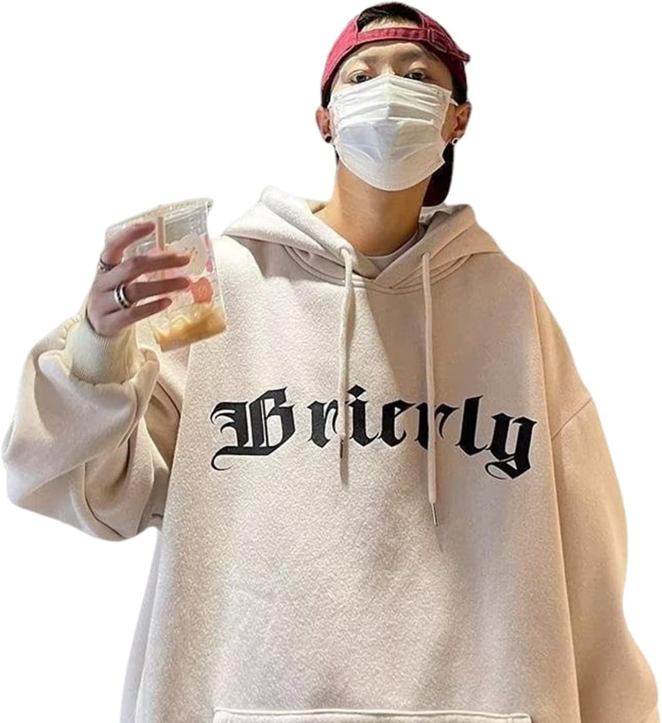 【20%OFFクーポン～】プルオーバー 春秋 メンズ パーカー 裏起毛 フード付き バックプリント ポケット付き ドロップショルダー ゆったり 大きいサイズ ビッグシルエット かっこいい カジュアル スポーツ 通学 通勤｜Yokos