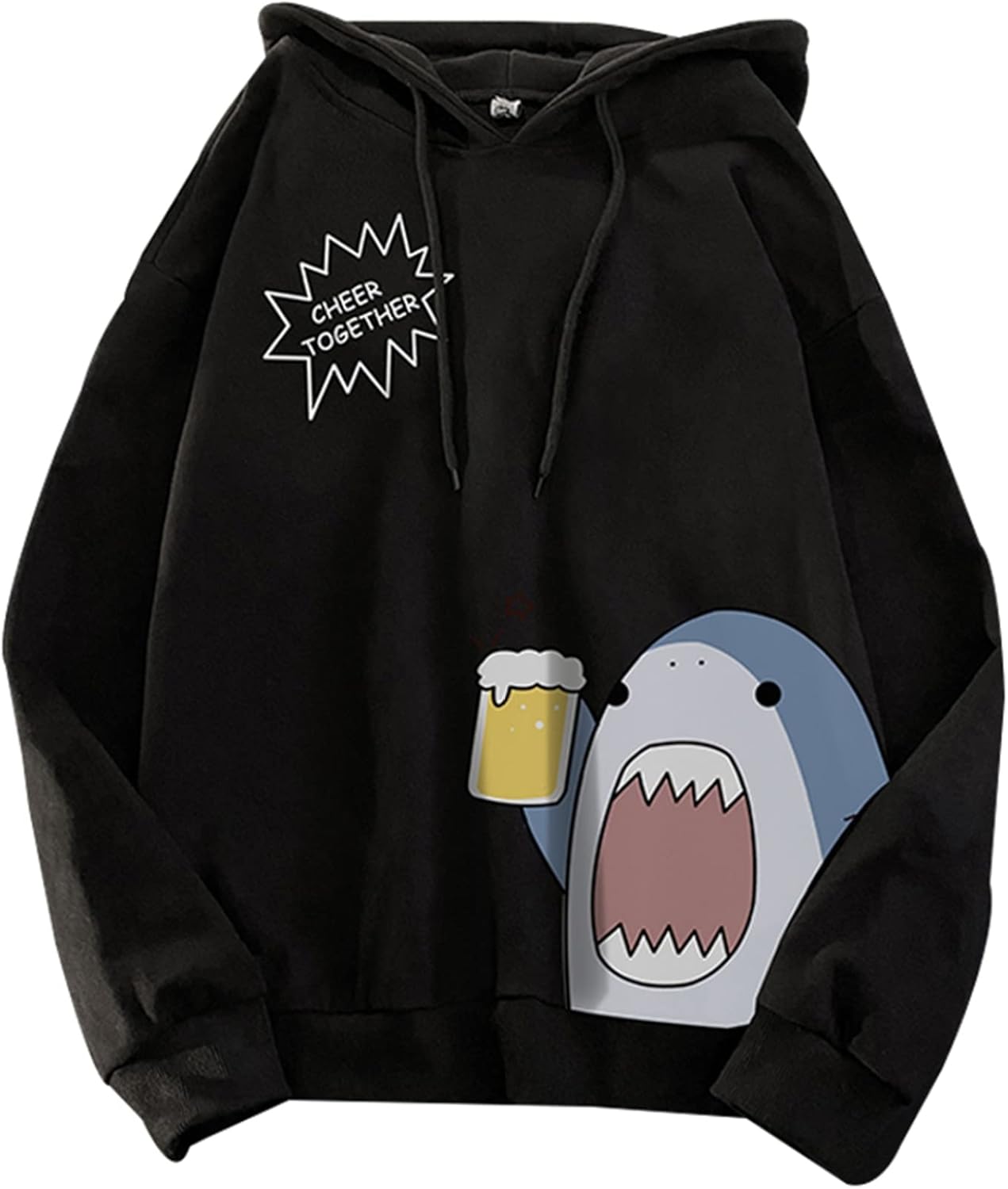 【20%OFFクーポン～】パーカー メンズ サメ柄パーカー シャークプリント プルオーバー 大きいサイズ 春秋 フード付きパーカー 韓国風 ハンサム カジュアルパーカー ゆったり トレーナー 柔らかい ジャケット おしゃれ 釣｜Yokos