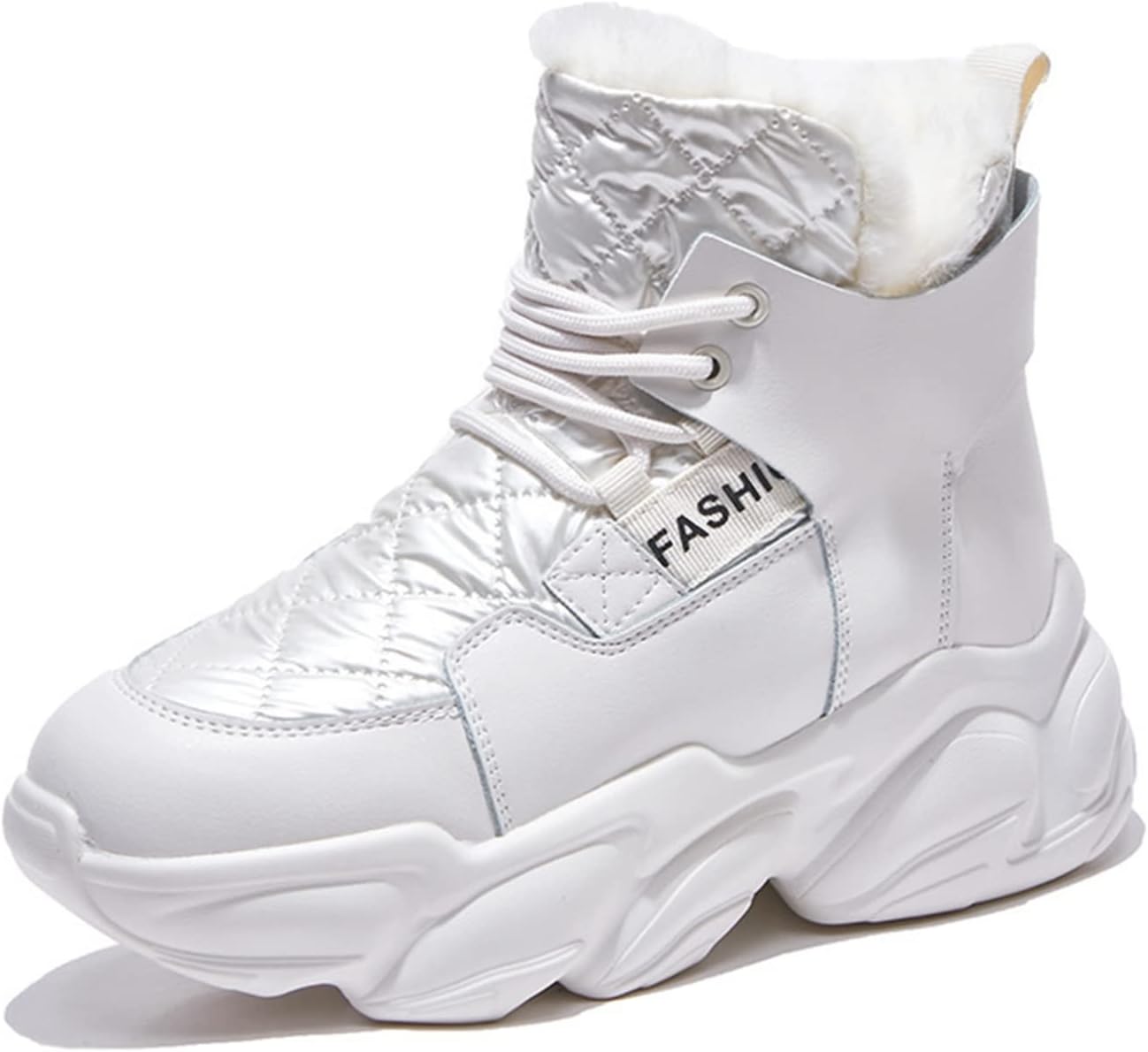 【20%OFFクーポン～】スノーブーツ 冬用 ダッドスニーカー 厚底 snow boots ひも靴 5cmアップ ボア付き 裏ボア ウィンターブーツ レディース パッチワーク カジュアルブーツ 撥水 防寒対策 柔らか コンフォ