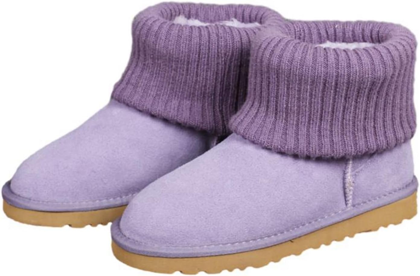 【20%OFFクーポン～】ムートンブーツ 裏起毛 スノーブーツ 折り返しニット ショートブーツ レディース 雪靴 冬用 大きめ ゆったり 短靴 雪対策 大きいサイズ 防寒 歩きやすい 防水 屈曲性 滑り止め アウトドア