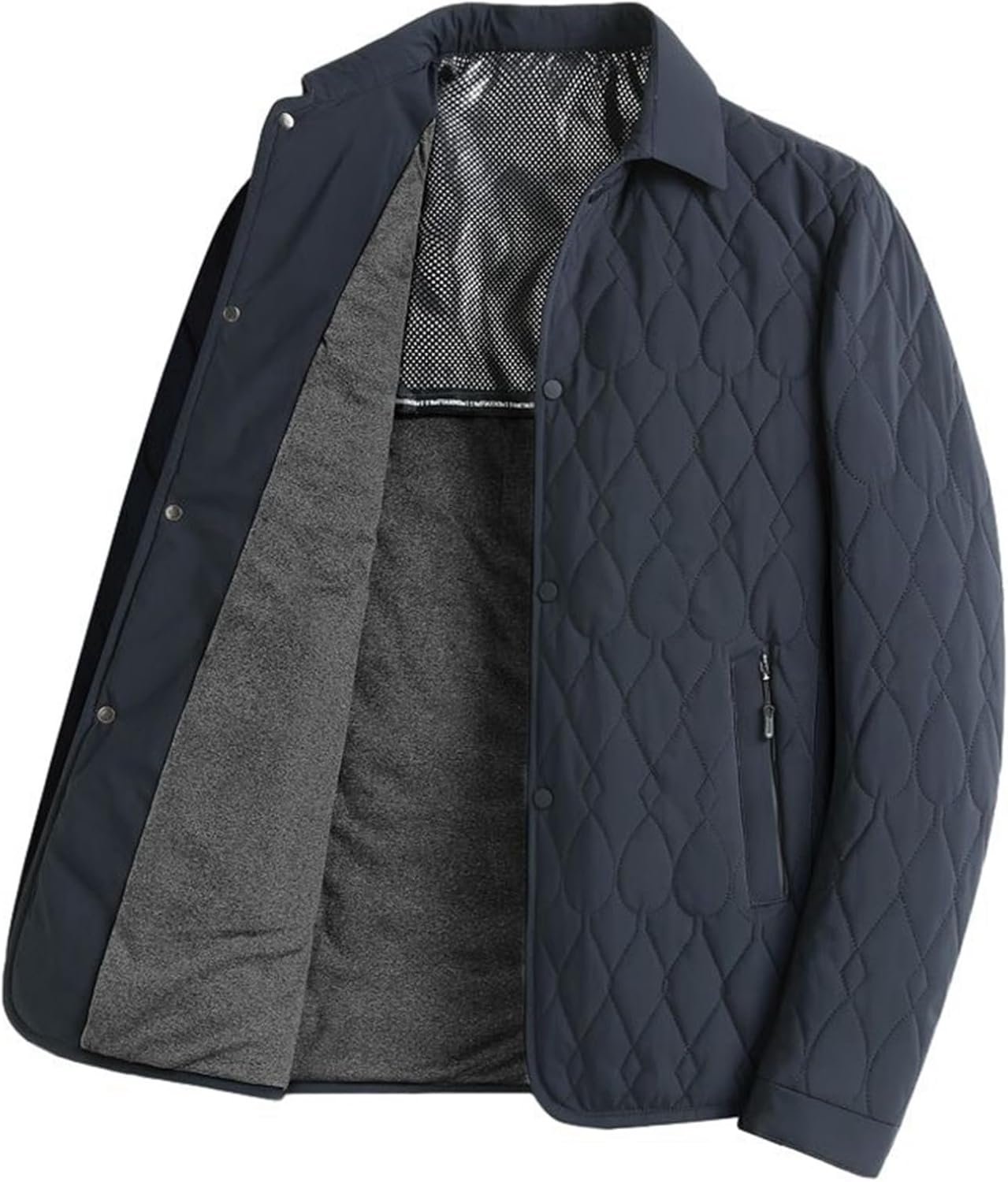 【20%OFFクーポン～】ダウンジャケット キルティング メンズ コート 防寒ジャケット 長袖 大きいサイズ L～4XL ラペル ビジカジ オフィス ビジネスオ アウター 冬服 コート スナップ シングルブレスト 秋冬｜Yokos