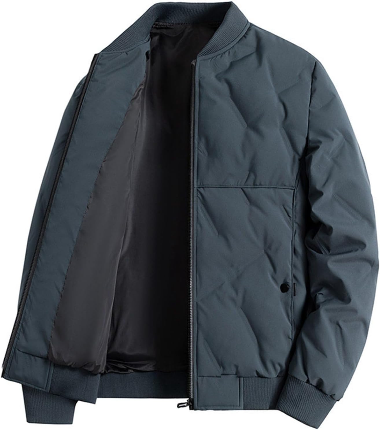 【20%OFFクーポン～】キルトブルゾン ダウンジャケット メンズ 大きいサイズ M4XL 無地 紳士 キルティングジャケット シンプル 秋冬 防風 ダウン入り キルティングアウター 立襟 保温 暖かい 軽量 着痩せ 男性用