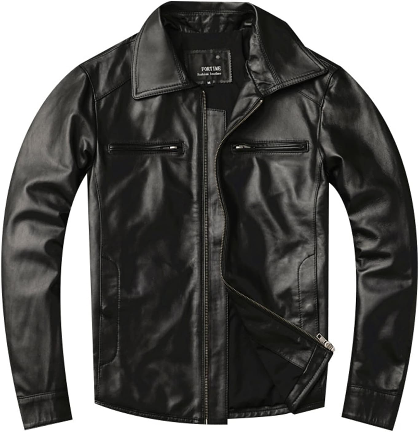 【20%OFFクーポン～】レザージャケット メンズ ラム革 本革ジャケット レザーコート ライダースジャケット カジュアル 春秋冬 アウター トップス 防風 防寒 バイクジャケット バイカー 折り襟 革ジャン 大きいサイズ