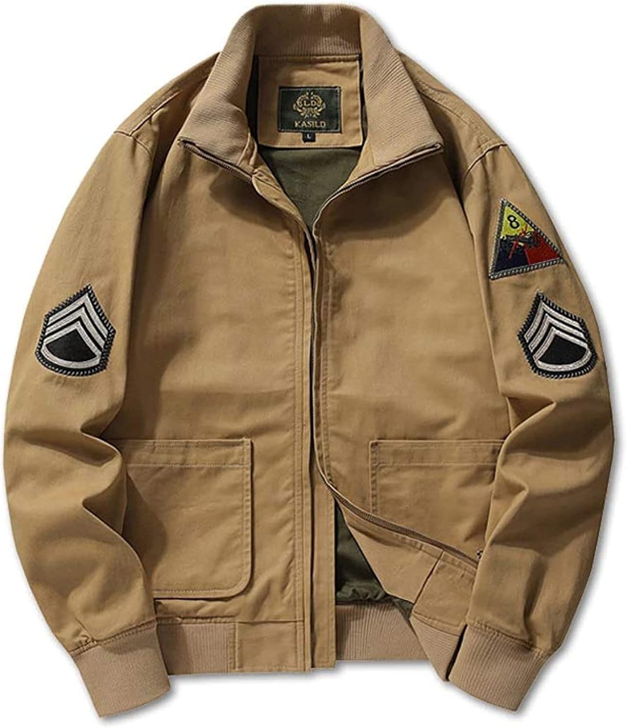 【20%OFFクーポン～】米軍 タンカースジャケット ミリタリージャケット メンズ ブルゾン ジャンパー かっこいい ショート ジャケット メンズ スタンドカラー 秋服 長袖 薄手/裏起毛 カジュアル アウトドア バイク用 男