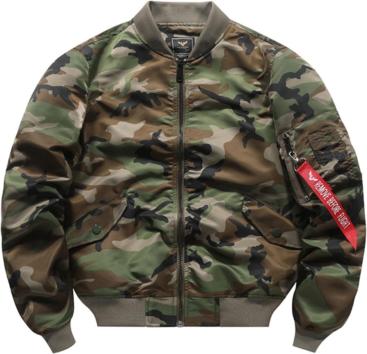 【20%OFFクーポン～】ジャケット メンズ フライジャケット ジャケット 大きいサイズ ゆったり 迷彩 おしゃれ 防水 秋冬 カジュアル 防風 防寒 厚手 リブデザイン ジャンパー ストリート ブルゾン