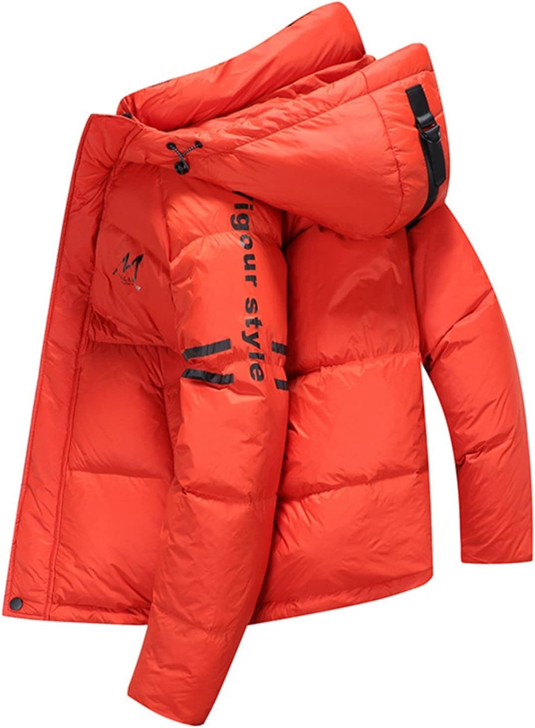 【20%OFFクーポン～】秋冬 メンズ ダウンジャケット ダウンコットン ピンストライプ 冬服 韓国風 かっこいい 英字柄 ホワイトダックダウン90％ ショート フード付き 厚手 暖か 軽量 防水 防風 防寒 カジュアル アウ｜Yokos