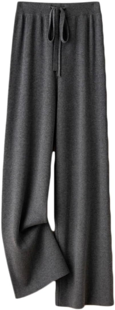 【20%OFFクーポン～】ニットパンツ レディース ガウチョパンツ ワイドパンツ 九分丈パンツ ロングパンツ 純色 無地 ハイウエスト ウエストゴム 伸縮性 カジュアル ゆったり お洒落 スタイリッシュ ニットボトムス OL｜Yokos