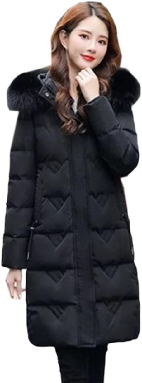 【20%OFFクーポン~】ダウンジャケット レディース ロングコート 冬服 厚手 ダウンコート 上品 中綿コート カジュアル 膝丈 アウター ダウン 体型カバー 着痩せ 綿服 シンプル スタイリッシュ 大きいサイズ 暖かい お