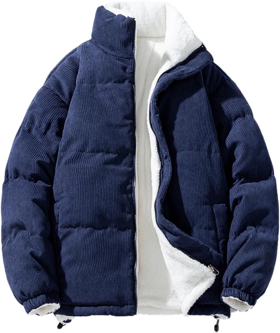 【20%OFFクーポン～】ボアジャケット メンズ もこもこ ボアブルゾン 厚手 ショート フリースジャケット 両面着 保温 アウター 大きいサイズ 2WAY アウター オシャレ ふわふわ コート スタンドカラー 暖かい 防風