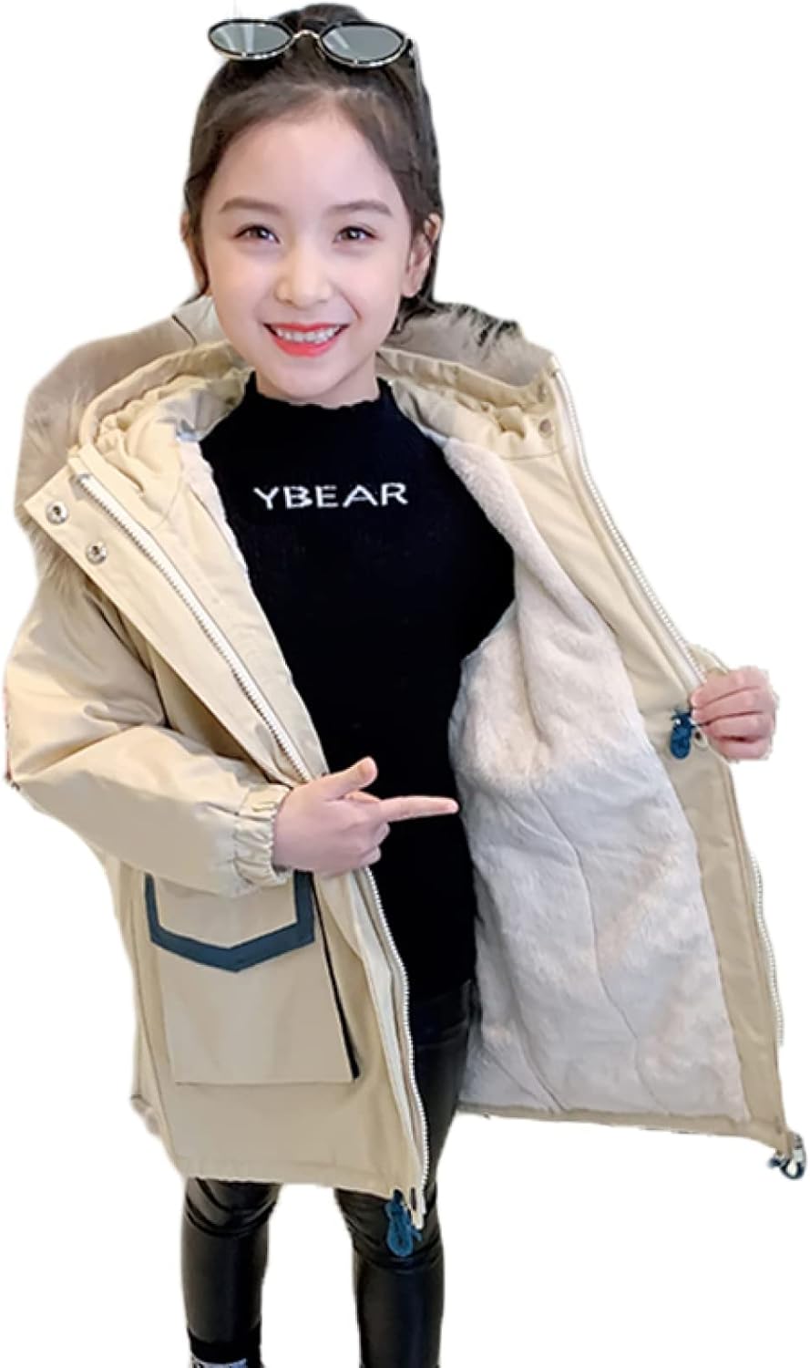 【20%OFFクーポン～】中綿コート ジャケット 中綿 ジャンパー 裏ボア あったか キッズ 女の子 アウター 子供服 おしゃれ きれいめ ジュニア 軽量 厚手 秋冬 防寒 無地 可愛い ガールズ ファー フード付き カジュア
