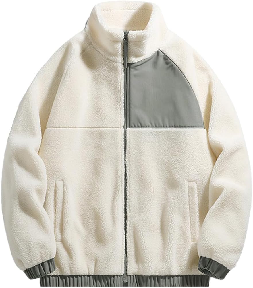 【20%OFFクーポン～】ボアコート メンズ ボアブルゾン フリース ジャケット 長袖 ボアジャケット もこもこ アウター 厚手 ゆったり コート 防寒 暖かい かわいい 冬服 おしゃれ 通学 ジャンパー コート あったか フ｜Yokos