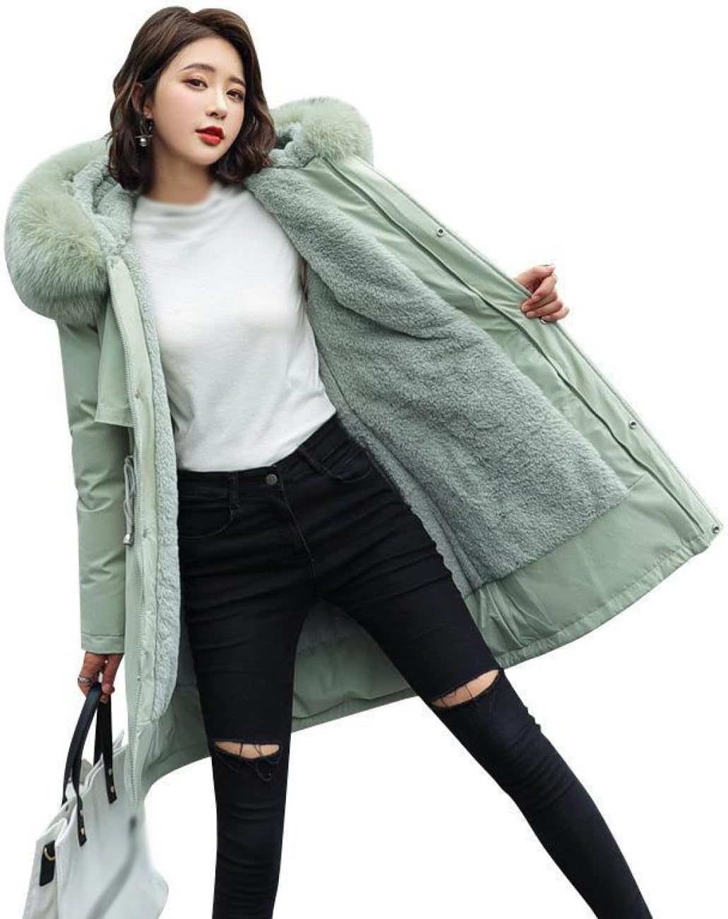 【20%OFFクーポン～】ダウンコート ダウン コート ダウンジャケット レディース ファーコート ロング アウター ファー 毛皮 レディースダウンコート ダウンジャケットレディース 着痩せ 中綿 大きいサイズ ロングダウンコ｜Yokos