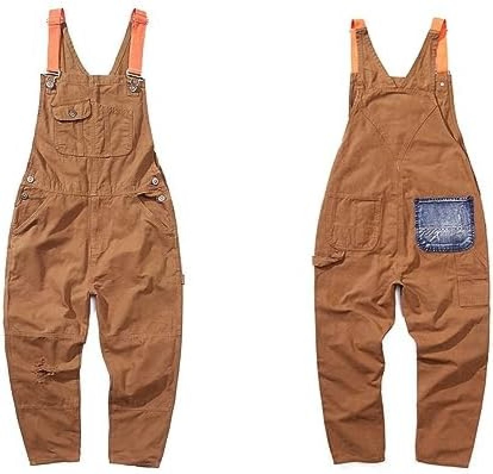 【20%OFFクーポン～】オーバーオール メンズ サロペットデニムパンツ オールインワンジーンズ ロング カジュアル 体型カバー つなぎ おしゃれ大きいサイズ 作業着 ヒップホップ ストリート系 男女兼用｜Yokos