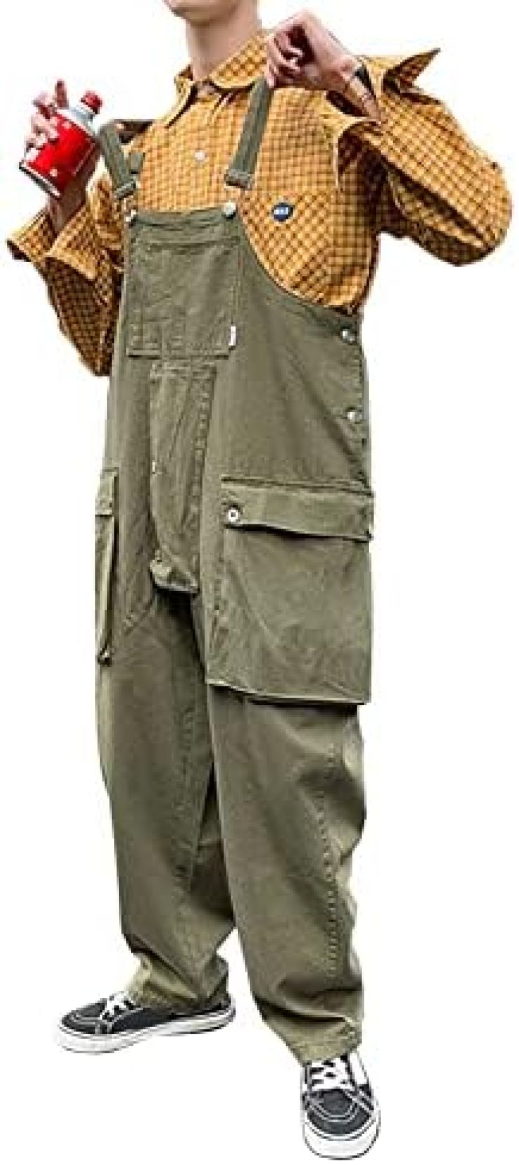 【20%OFFクーポン～】オーバーオール メンズ 大きいサイズ 作業用 サロペット ビッグシルエット ワイド ワークパンツ 太め 体型カバー ゆったり カジュアル 男女兼用｜Yokos