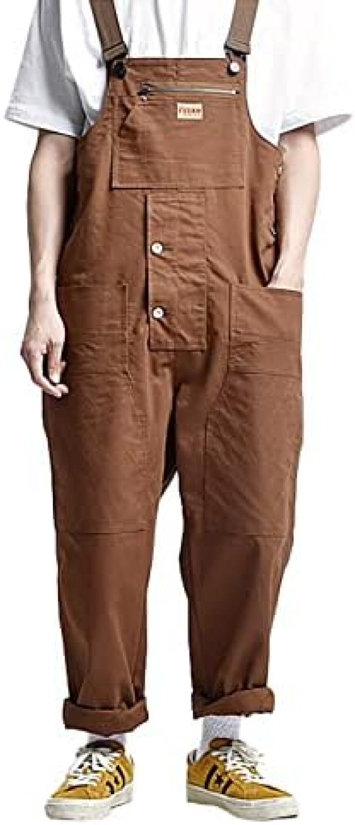 【20%OFFクーポン~】オーバーオール メンズ 大きいサイズ サロペット 綿 ロングパンツ カッコイイ ワイドパンツ ワーク カジュアル Gパン|Yokos
