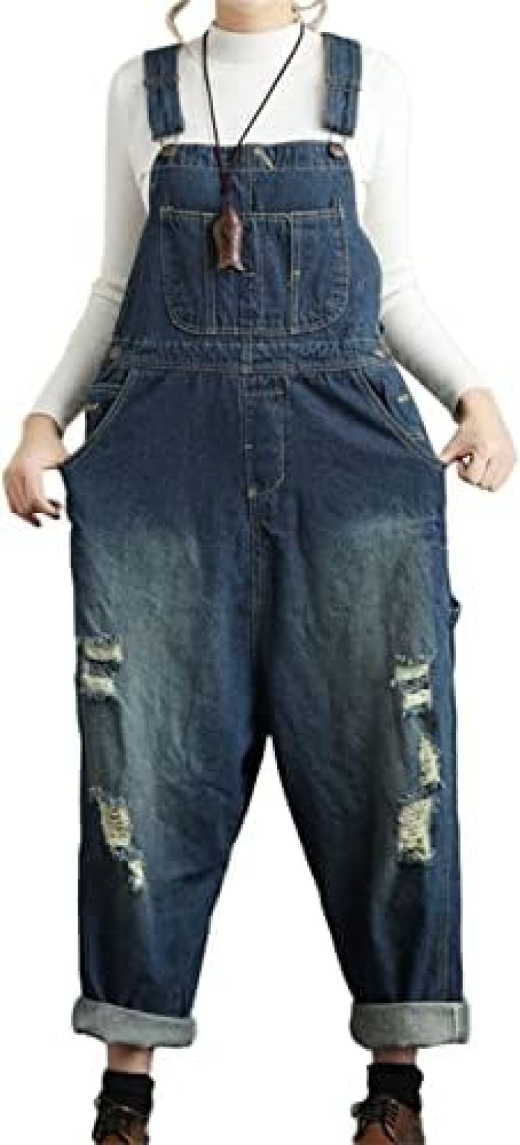 【20%OFFクーポン～】デニムサロペット レディース オーバーオール オールインワン ジーンズ ロングパンツ デニムパンツ ワイドパンツ サスペンダー つなぎ ゆったり 春夏秋冬 着痩せ ポケット付き 普段着 カジュアル 体
