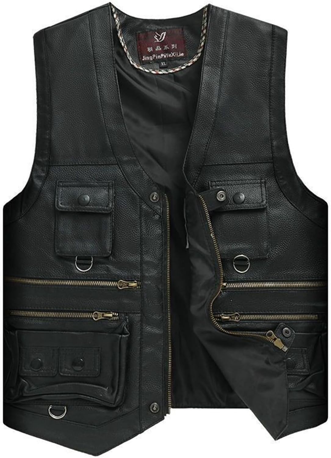 vintage フィッシングレザーベスト 44サイズ]ワイツーレザー PV-05 VINTAGE HORSE LIGHT ZIP VEST