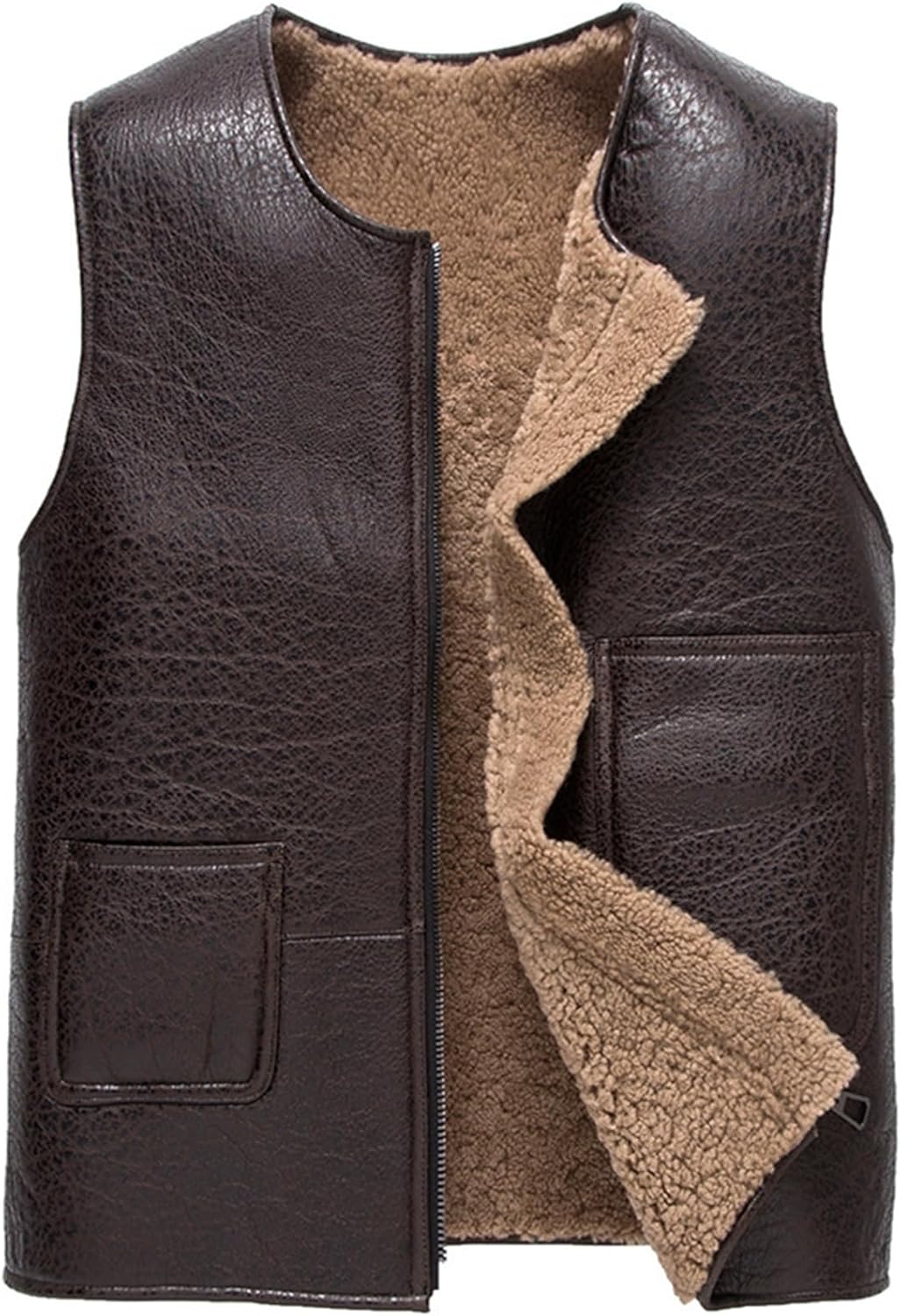 楽天市場】ムートンベスト 本革ベスト レザーベスト 冬用 メンズ