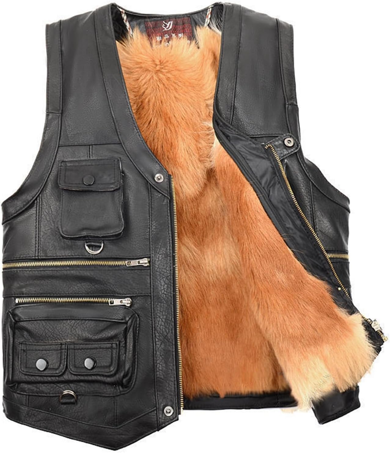 楽天市場】ムートンベスト 本革ベスト レザーベスト 冬用 メンズ