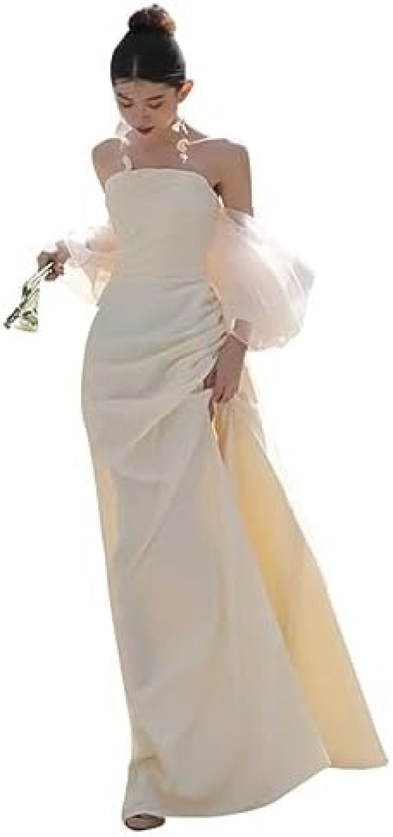 【20%OFFクーポン～】ウエディングドレス 白 シンプル ロング 結婚式 前撮り ドレス オフショルダー イブニングドレス 二次会 花嫁ドレス 海外挙式
