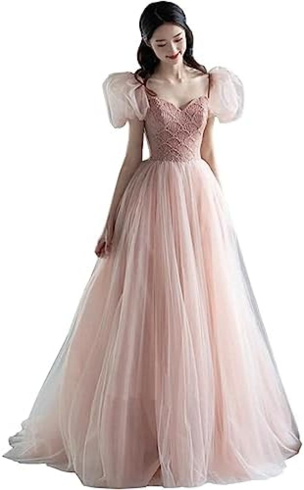 【20%OFFクーポン～】レディース パーティードレス ドレス ロングドレス 結婚式ドレス イブニングドレス チュールドレス エレガント ファッション フォーマル 甘い 可愛い 披露宴 パーティー 宴会 演奏会 卒業式
