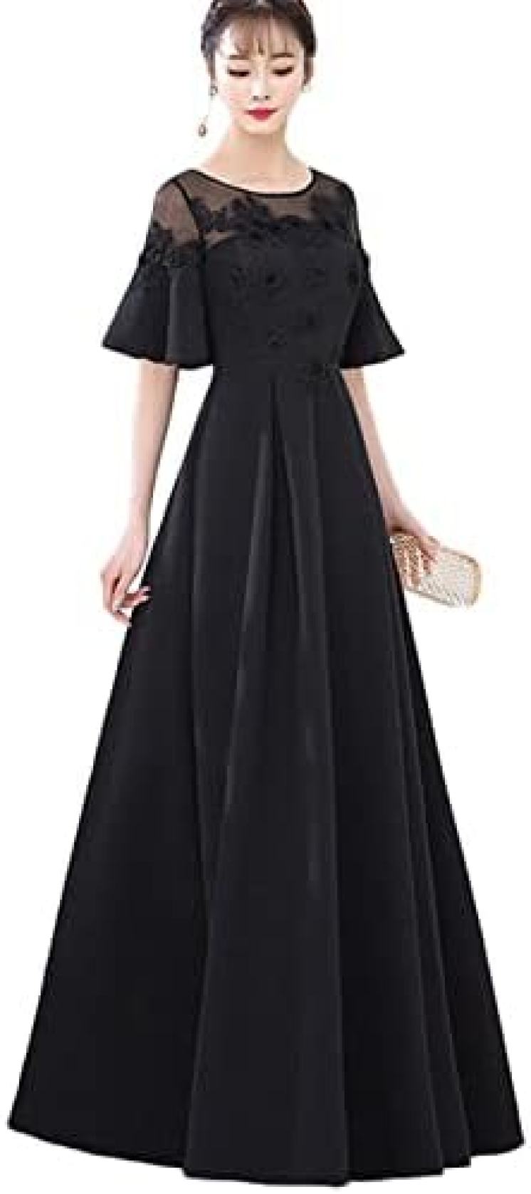 【20%OFFクーポン~】パーティードレス レディース イブニングドレス ロングドレス ワンピース フレアー レース 宴会 上品 Aライン ハイウエスト 結婚式 カクテル 可愛い マキシ丈 花嫁 ピアノ 二次会 お呼ばれ 演奏|Yokos