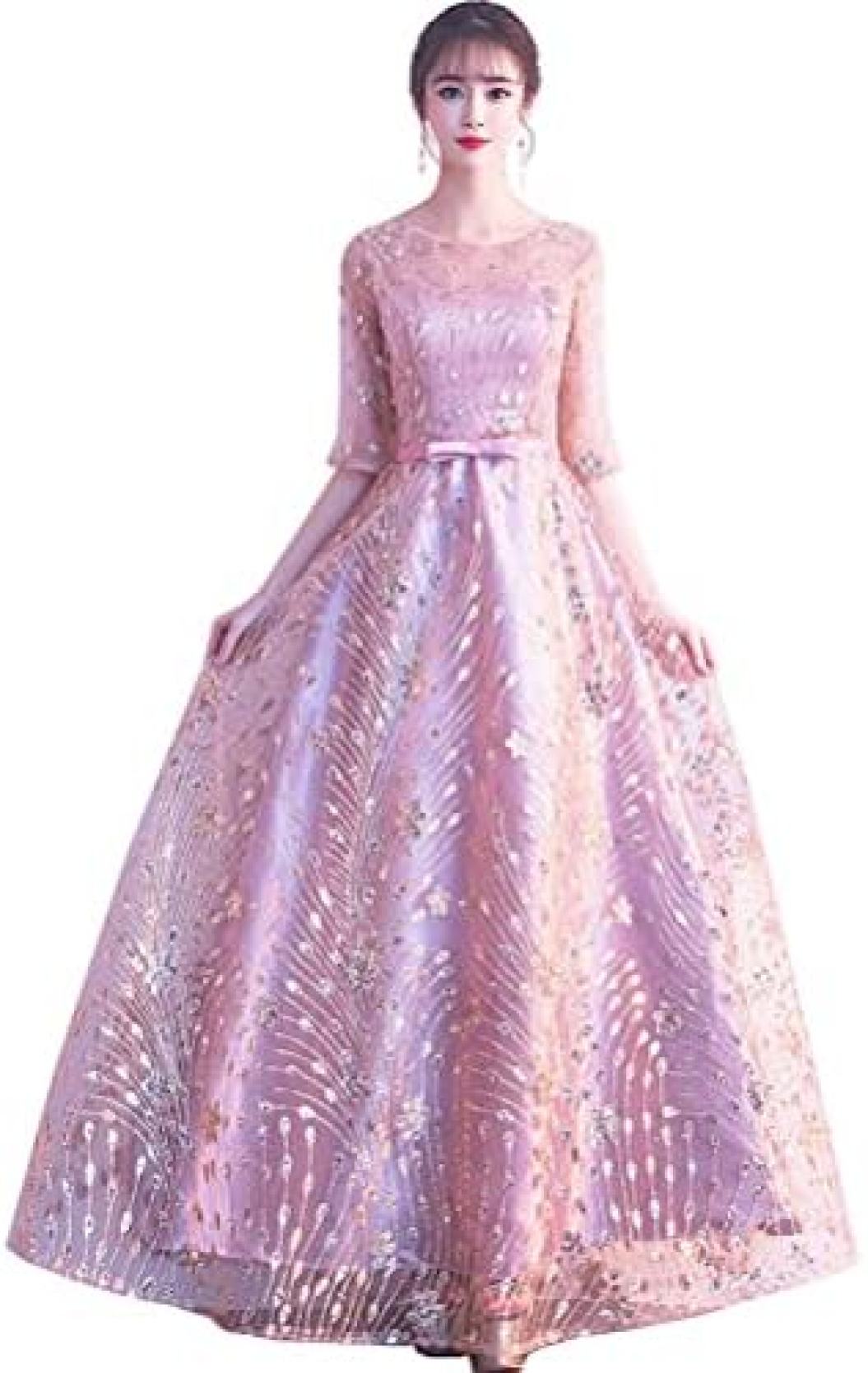 【20%OFFクーポン～】レディース ドレス ワンピース ロングワンピース イブニングドレス ウェディングドレス チュールワンピース レースワンピース エレガント フォーマル 甘い 着痩せ ハイウエスト 結婚式 パーティー 演｜Yokos