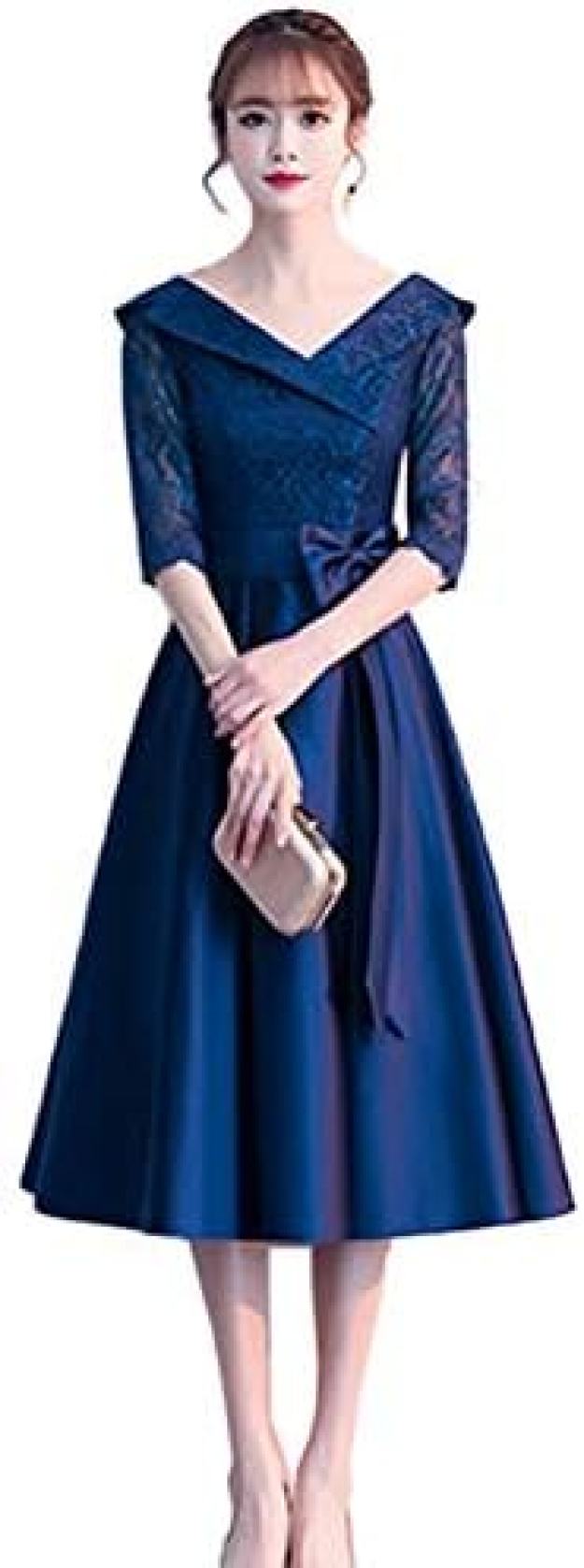 【20%OFFクーポン~】イブニングドレス バンケットドレス オーラ ブライダルドレス ミディアムとロングスタイル 気質 シンプル コーラス ドレス コスチューム ブライダルドレス|Yokos