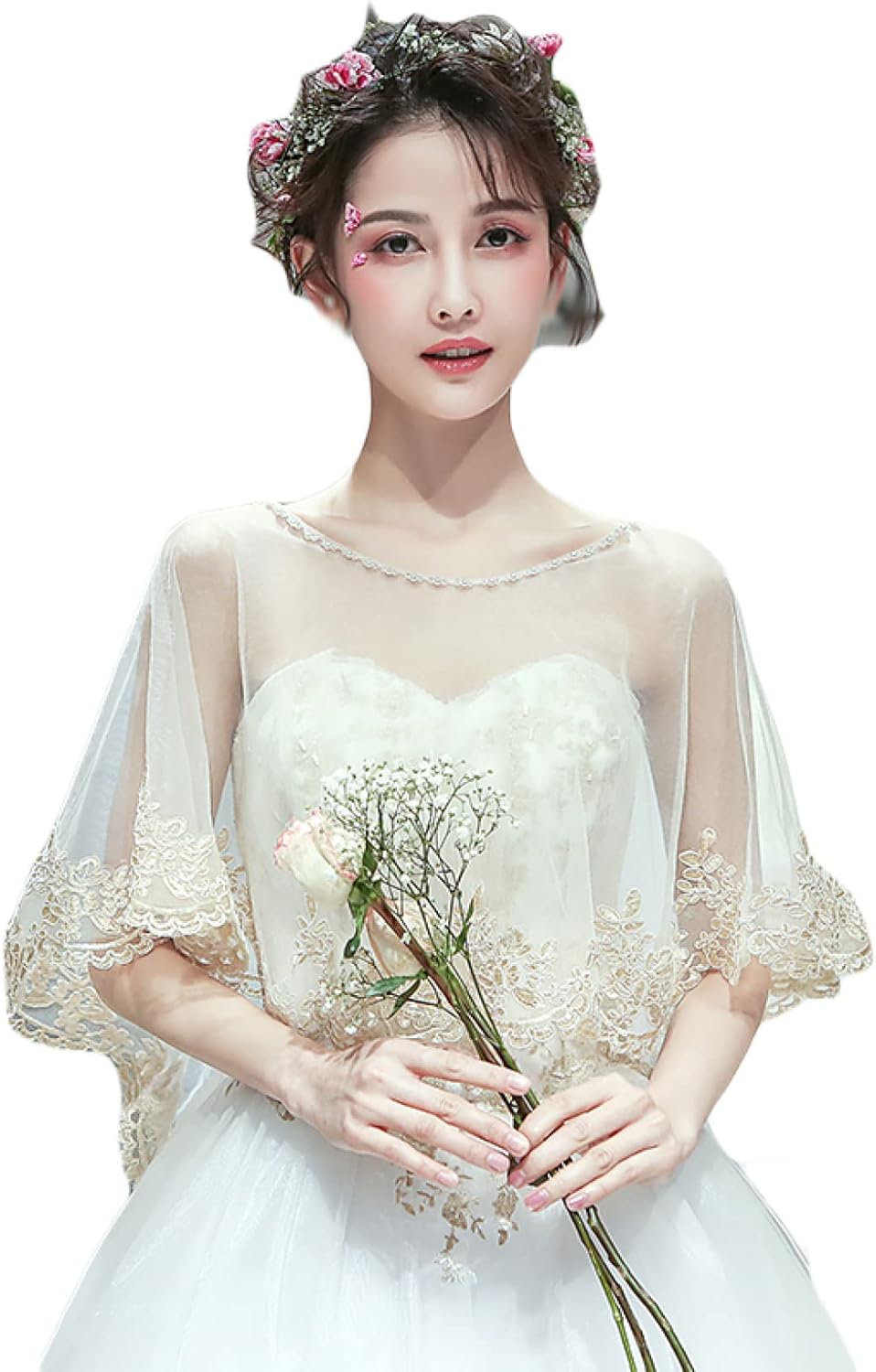 結婚式 ノーカラー ボレロ レディース パーティー カーディガン ケープ レース フォーマル 二の腕カバー マント 袖なし フォーマル ポンチョ ジャレロ DRESS+ ボレロ パーティーボレロ ジャケット ショートジャケット