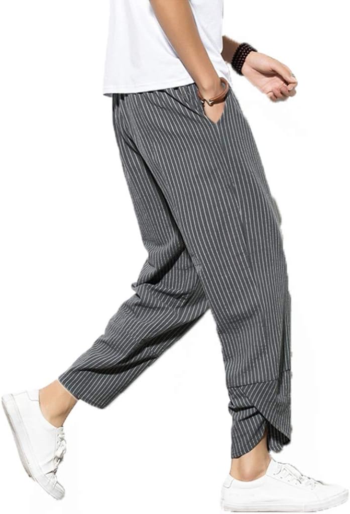 サルエルパンツ アラジンパンツ ゆったり メンズ M～5XL 黒 無地 シンプル ウェストゴム リネン ユニセックス エスニック ロングパンツ 大きいサイズ 春夏 ポケット付き ワイドパンツ 速乾 ト