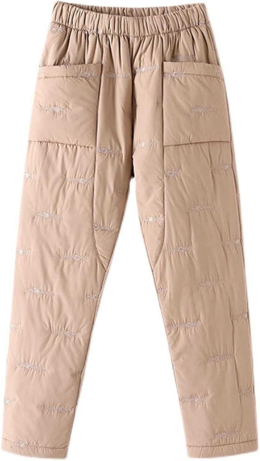 ダウンパンツ レディース 中綿パンツ ハイウエスト ストレッチ 中綿入り 防風 軽量 登山 アウトドア 暖パンツ 防寒パンツ 保温パンツ ウエストゴム 暖かい 秋冬 着痩せ 美脚 無地 シンプル ワイ｜Yokos