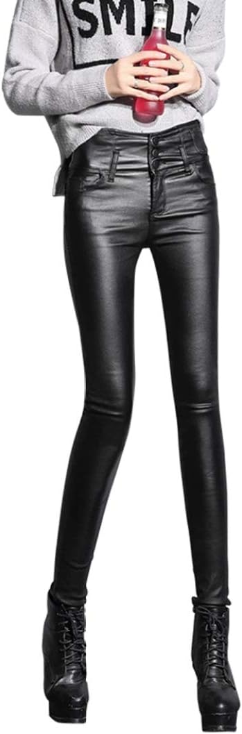 スキニーパンツ 動きやすい パンツ やわらかい レザー調 フェイクレザーレギンス レザー レギンス ボトムス レギンス レギンス 10分丈 ファッション レザースキニー ハイウエスト レザーパンツ か