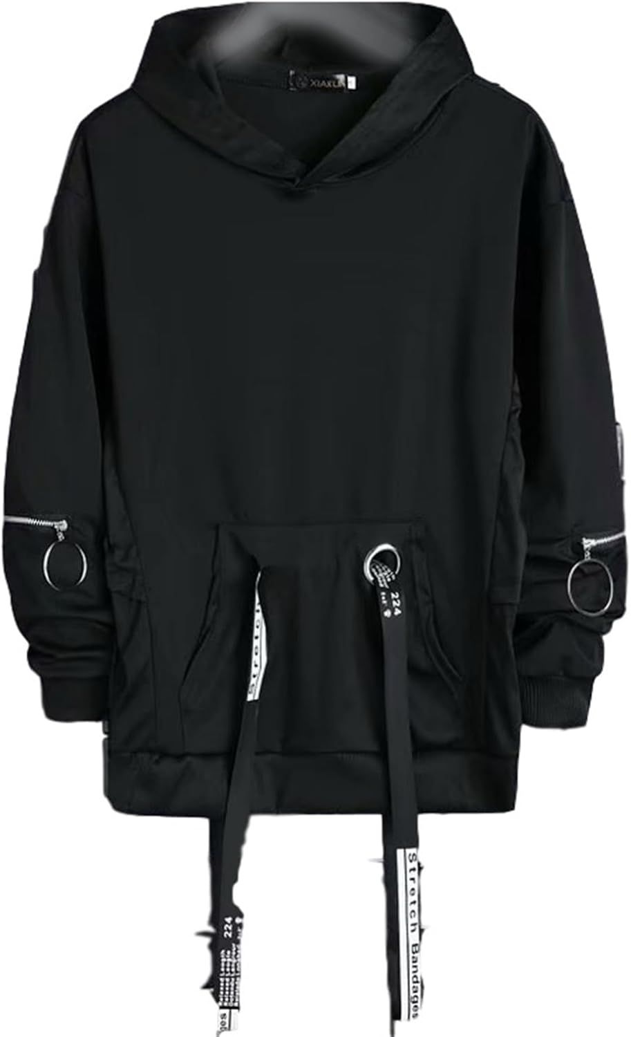 パーカー メンズ 秋服 長袖 プルオーバー スウェットパーカー フード付 原宿風 ストラップ 大きいサイズ 伸縮性 薄手 快適 プルパーカー 可愛い スウェット カジュアル ストリート 散歩 贈り物