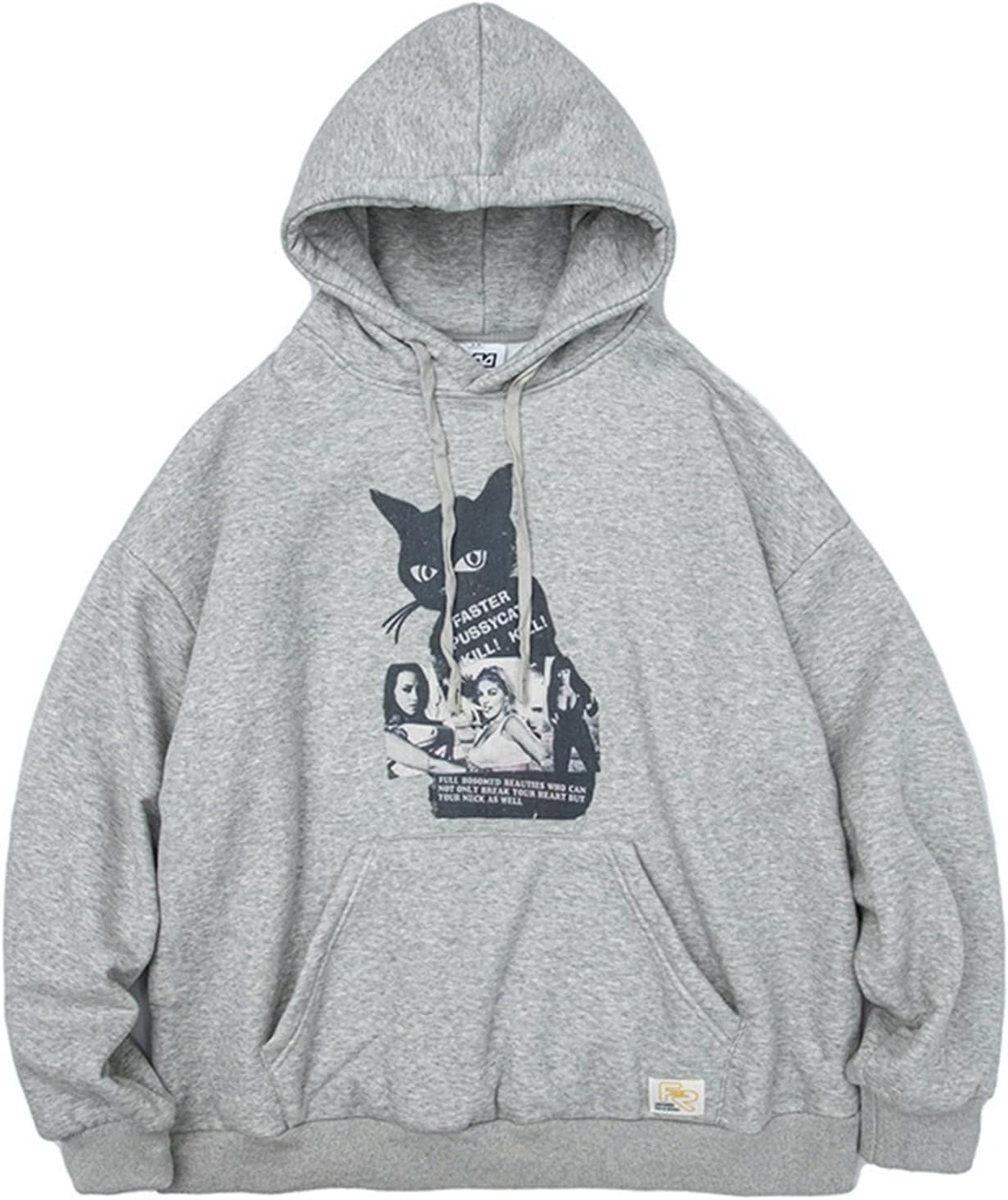 jwanderson猫プリント フード付きパーカー グレー jwanderson猫