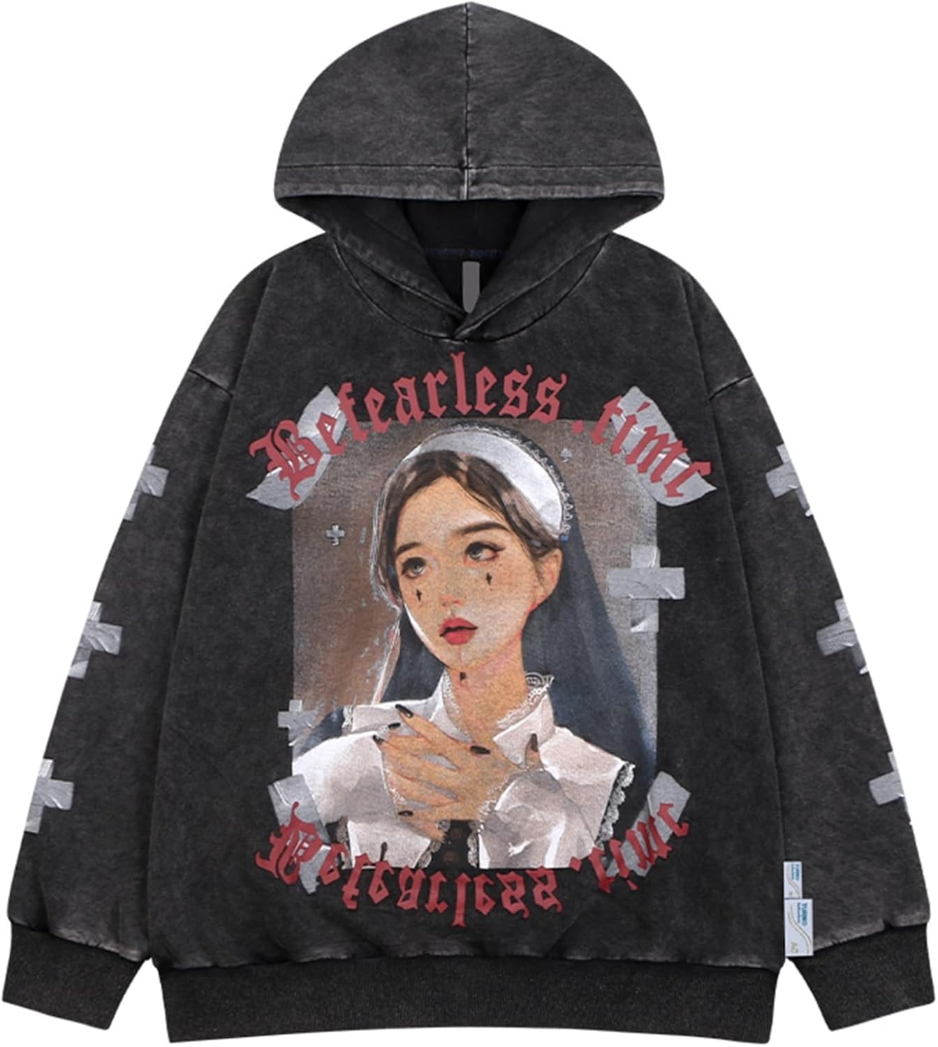 パーカー プリント フルオーバー 長袖 メンズ トレーナー ビンテージ? レディース カップルルック フード付き スウェット 秋冬服 キャラクター ゆったり 古着 個性的 原宿風 b系 通学 運動|Yokos