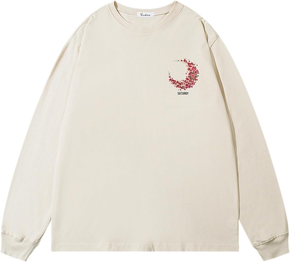 フルオーバー 長袖 ローズ トレーナー メンズ パーカー スウェット 小さいサイズ クルーネック ロンt 春服 秋服 ペアルック 柔らかい肌触り 快適 薄手 おしゃれ レトロ 韓国 普段用 外出｜Yokos
