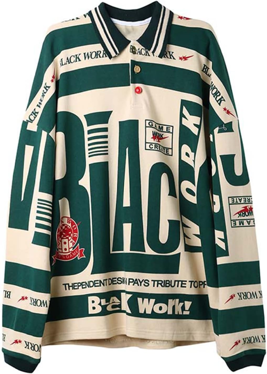 トレーナー ヴィンテージ カレッジロゴ BIG 大きいサイズ ゆったり ヘンリーネック ラペル ヘビーウェイト プルオーバー 服 トップス スウェット パーカー 秋 冬 春 メンズ レディース 男女兼|Yokos