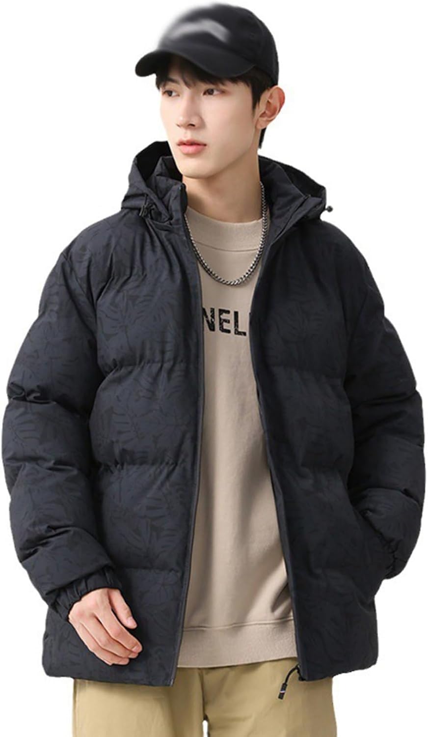 葉柄 秋冬コート 保温ジャケット 帽子取り外し可 中綿入り 暖かい メンズ レディース スタンドカラー ジップアップ 厚手 防寒 防風 大きめ 20代 30代 ファッション ブルゾン|Yokos