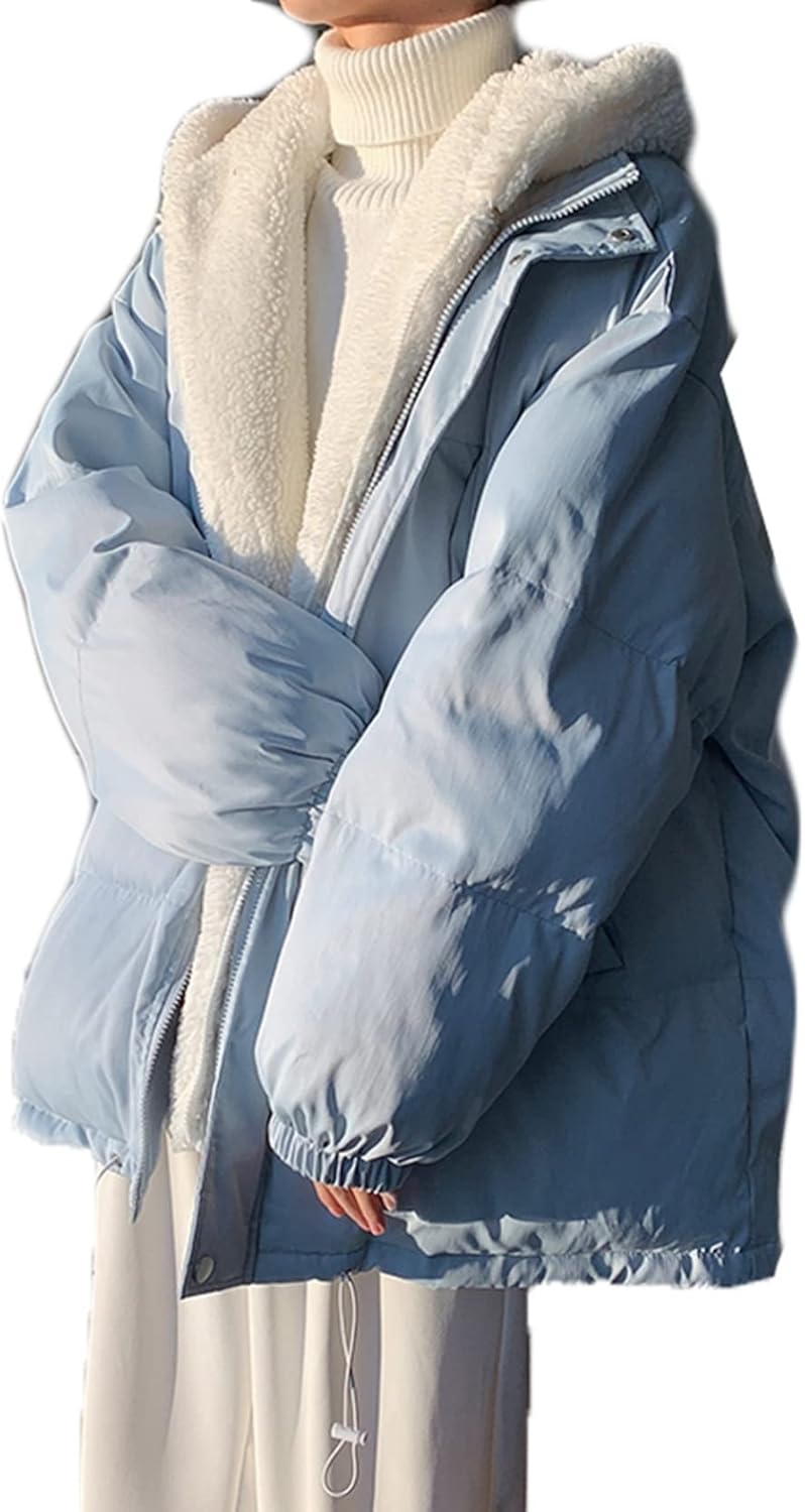 フリースボア ジャケット ジップアップブルゾン 中綿コート レディース メンズ 秋冬服 厚手 ウインドブレーカー ジャンパー 綿服 裏起毛 体型カバー ゆったり カジュアルア 防寒着 保温 防風|Yokos