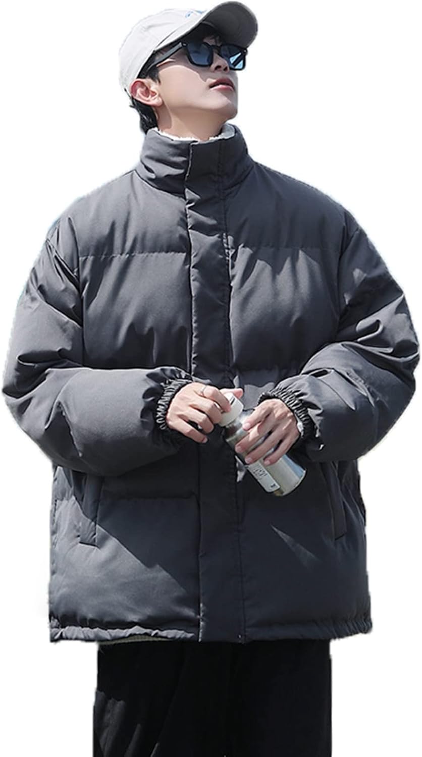 ダウンコットンジャケット 厚手 冬 メンズ 綿服 立襟 中綿ジャケット あったか 防寒着 アウター ゆったり 大きいサイズ ボリューム 軽量 ジップアップ シンプル 普段着 アウトドア キャンプ｜Yokos 11,196円