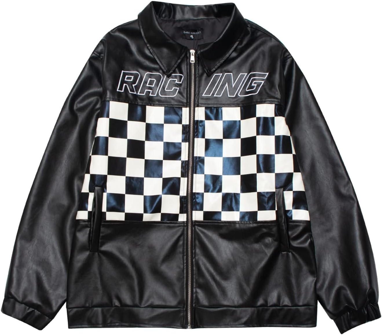 メンズ ライダースジャケット PUレザージャケット 革ジャン 市松模様 ブルゾン スタジャン カッコイイ 男女兼用 アウター 防寒 保温 春秋冬 バイクジャケット オーバーサイズ アウトドア おしゃれ