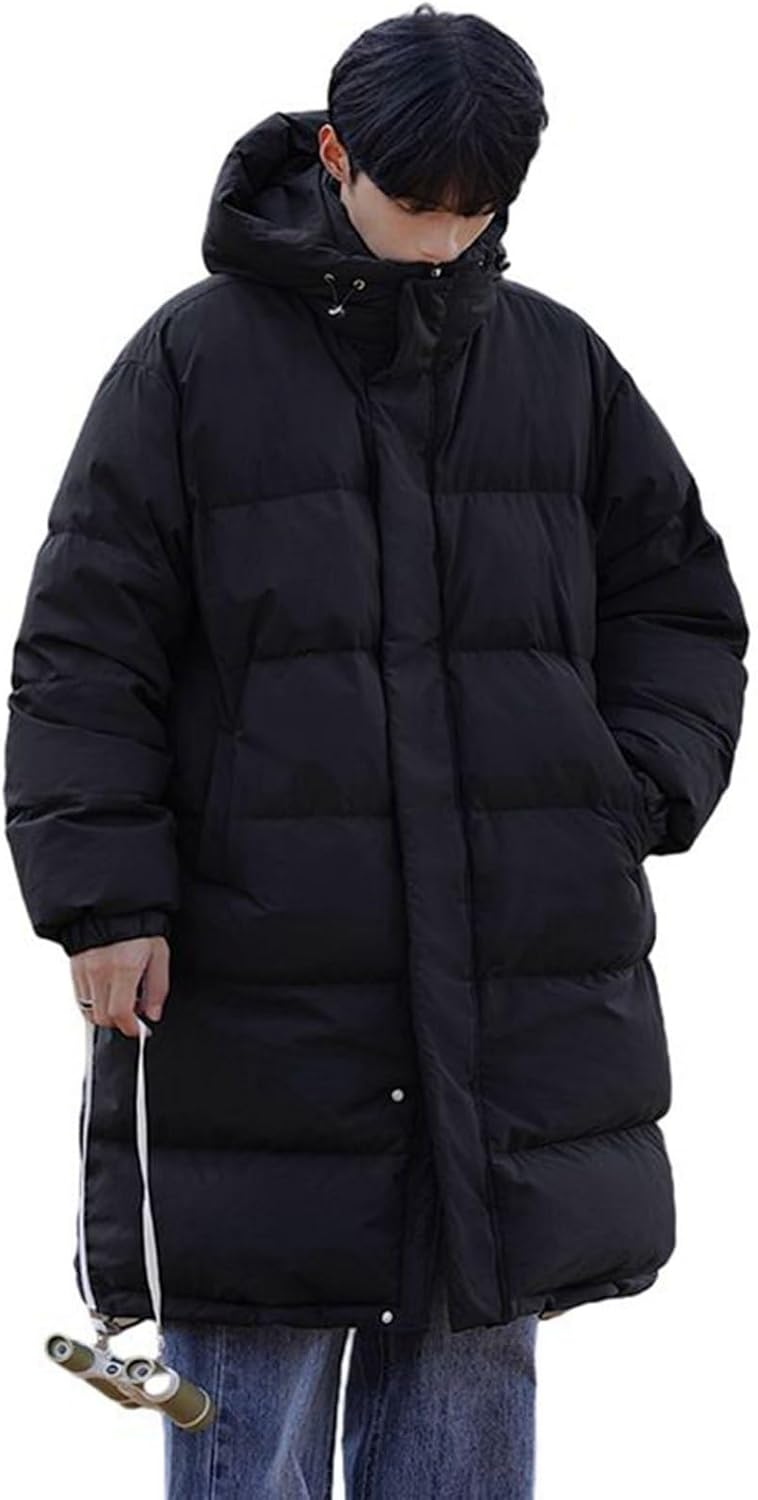 ダウンコート ロング丈 ダウンジャケット メンズ 厚手 フード付き 冬服 90ダウン 防寒対策 暖か アウター 防風 シンプル 普段着 アウトドア カジュアル ゆったり 大きいサイズ 男女兼用 ストリ